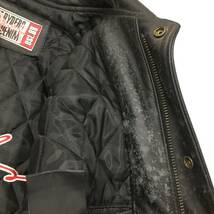 J241-208 RUFF RYDERS レザー ジャケット XL DIRTY DENIM ブルゾン スタジャン アウター ブラック 黒 メンズ ラフライダーズ_画像7