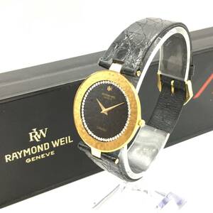○D11-129 RAYMOND WEIL/レイモンド・ウィル 2針 メンズ クォーツ 腕時計 レザーベルト 128-2 付属品あり