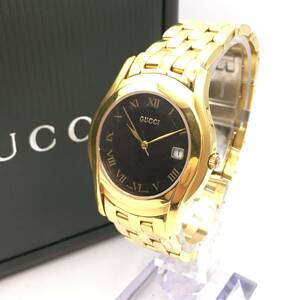 ○D11-27 GUCCI/グッチ 3針 Date デイトメンズ クォーツ 腕時計 5400M 付属品あり