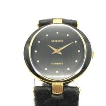 ○H12-223 RADO/ラドー FLORENCE フローレンス 2針 レディース クォーツ 腕時計 レザーベルト 153.3695.2 _画像3