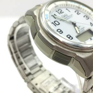 ○I12-105 Q&Q デジアナ文字盤 3針 メンズ 電波ソーラー 腕時計 UP02 不動ジャンク品の画像5