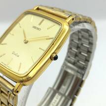 ○K12-232 SEIKO/セイコー Dolce ドルチェ メンズ クォーツ 腕時計 裏蓋『18KT』記載 5E30-5A50 _画像4