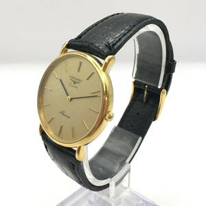 ○L12-164 LONGINES/ロンジン presence 2針 メンズ クォーツ 腕時計 レザーベルト 稼働品