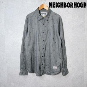 極美品 NEIGHBORHOOD ネイバーフッド アーバンガーメント サイズM グレー 長袖 シャツ 総柄