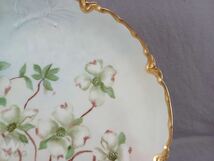 HAVILAND LIMOGES サイン入り BG 1899 手描きハナミズキ＆ゴールド ケーキ皿_画像6