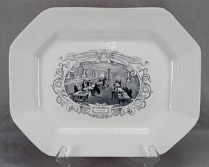 T EDWARDS ボストンメイルズサルーントランスファーウェア 17 3/4 インチ 大皿 C. 1839-1841