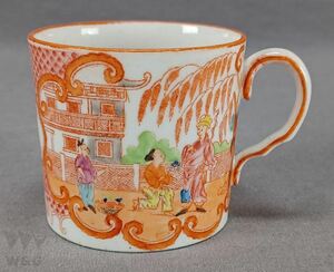 リッジウェイパターン 330 1800-1815年頃シノワズリ風景文コーヒー缶