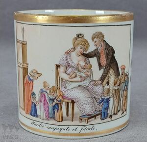 Art hand Auction Old Paris Hand-painted Gold Breast Milk Coffee Cup C.1790-1810, antique, collection, miscellaneous goods, others