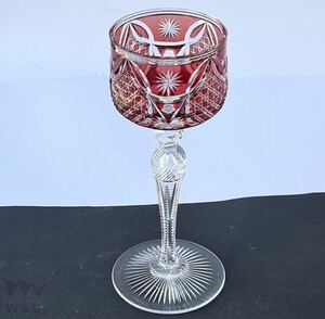バカラワイングラス フラッシュドグラス グルーブドエアバブル ハンドカット UM 1900 P500