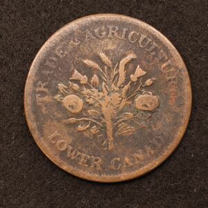 カナダ植民地 ローワーカナダ 1 Sou銅貨（1838）[3961]コイン