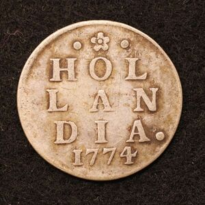 KM#48/オランダ共和国 2 Stuivers銀貨（1774）[E3868]コイン