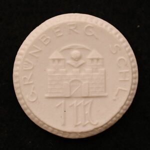 【陶製ノートゲルド】ドイツ グルンベルガー 1マルク（1922）[E3883]コイン