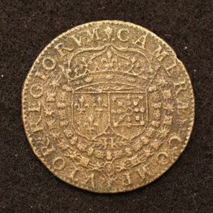 フランス ルイ14世 黄銅貨（1643-1715）トークン[E3900]コイン