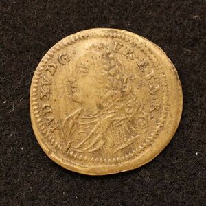 フランス ルイ15世時代 銅貨（1710-1774）トークン[E3893]コイン