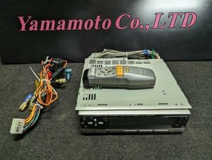 【ジャンク】カロッツェリア MEH-P707 当時物 レア 通電確認 リモコン付き 90年代 ヘッドユニット オーディオ 1DIN MDアンプ