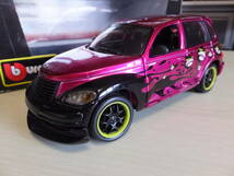 ブラーゴ1/24 クライスラーPT クルーザー:burago 1/24 Chrysler PT CRUISER / ダイキャスト,STREET TUNERS,HIPHOP,ホットロッド,アメ車_画像3