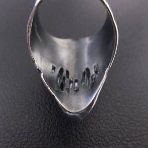 CURVEX HANDMADE SKULL RING #19:CURVEX ハンドメイドスカルリング シルバー925 / 手彫り,WOLF SKULL,ホラーリング,オカルトの画像4