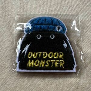 送料込 新品未開封 OUTDOOR MONSTER PINOWORKS モフモフワッペン ぴのもん ブラック 黒 ピノワークス アウトドアモンスター ベルクロ