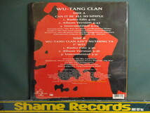 Wu-Tang Clan ： Can It Be All So Simple 12'' c/w Wu-Tang Clan Ain't Nuthing Ta F' Wit // WuTangClan / Wu Tang Clan / 5点送料無料_画像2