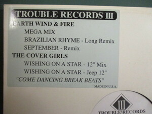 VA ： Trouble Records III 12'' // Earth Wind & Fire - Megamix, September Remix, Brazilian Rhyme Long Remix / EW&F / 5点で送料無料