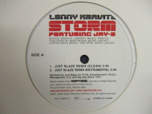 Lenny Kravitz FT Jay-Z ： Storm 12'' // Just Blaze Remix / 5点で送料無料