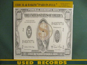 Eric B. & Rakim ： Paid In Full - Seven Minutes Of Madness The Coldcut Remix 12'' (( Cold Cut / 落札5点で送料当方負担