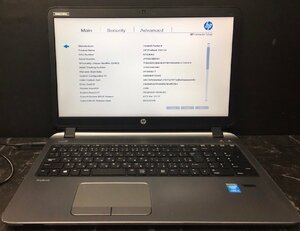 1円～ ■ジャンク HP PROBOOK 450 G2 / 第5世代 / Core i5 5200U 2.20GHz / メモリ 4GB / HDD 500GB / DVD / 15.6型 / OS無し / BIOS起動可