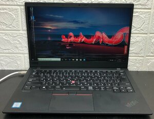 1円～ ■ジャンク LENOVO ThinkPad X1 Carbon / Core i5 8365U 1.60GHz / メモリ 8GB / SSD 256GB / 14型 / OS有り / BIOS起動可