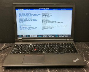 ■ジャンク LENOVO THINK PAD L540 / Core i5 4300M 2.60GHz / メモリ 4GB / HDD 500GB / DVD / 15.6型 / OS無し / BIOS起動可