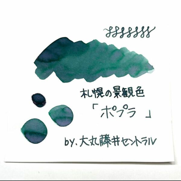 大丸藤井セントラル＊札幌の景観色70色『ポプラ』5ml 万年筆インク小分け