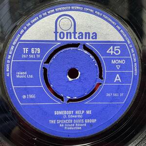 ◆1円開始!◆UKorg7”s!◆THE SPENCER DAVIS GROUP◆SOMEBODY HELP ME◆