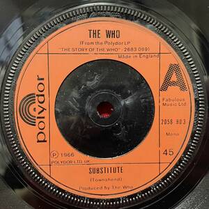 ◆1円開始!◆UK7”s!◆THE WHO◆SUBSTITUTE/I'M A BOY/PICTURES OF LILY◆