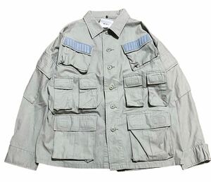 未使用品 19aw wtaps MODULAR LS 01 SHIRT COTTON. RIPSTOP ダブルタップス ミリタリー ワークシャツ グレー 02