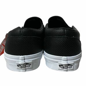 未使用日 VANS SLIPON LEATHER バンズ パンチングレザー スリッポン 黒 US11 29㎝の画像4