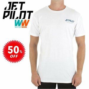 ジェットパイロット JETPILOT Tシャツ セール 50%オフ 送料無料 エスタブリッシュド メンズ Tシャツ W17614 ホワイト L 半袖