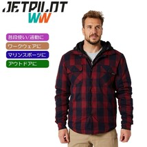 ジェットパイロット JETPILOT アウター 送料無料 キルト フランネル ジャケット JPW49 レッド L ワークウェア マリン 男女兼用_画像1