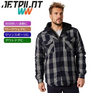 ジェットパイロット JETPILOT アウター 送料無料 キルト フランネル ジャケット JPW49 ブラック M ワークウェア マリン 男女兼用