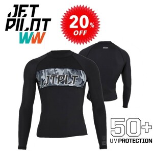 ジェットパイロット JETPILOT ラッシュガード セール 20%オフ 送料無料 RX L/S ラッシー JA21507 ブラック 2XL