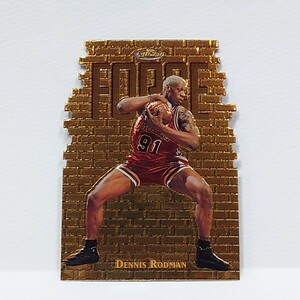 TOPPS 1997-98 FINEST Dennis Rodman #167 GOLD EMBOSSED DIE-CUT FORCE レア