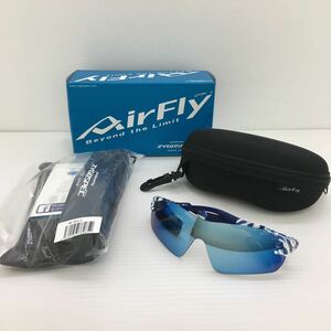 H-3745 未使用品 エアフライ Air Fly ジゴスペック スポーツ サングラス AF-301 C-4 ブルー 付属品有り