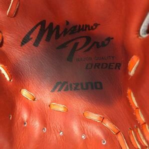 G-9652 ミズノ MIZUNO ミズノプロ mizunopro 軟式 耕作印 内野手用 オーダー グローブ グラブ 野球 中古品 刺繍入りの画像4