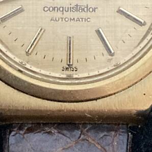 動作品 CYMA conquistador AUTOMATIC by SYNCHRON シーマ シンクロン 自動巻き 腕時計 ゴールドカラー レディース 現状品 稼働の画像3