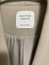 UNITED TOKYO / Ｖネックノーカラーコート,1,アイボリー★送料無料_画像2