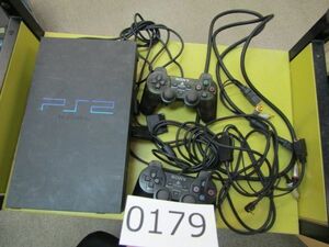 Ь0179　【完全ジャンク】SONY PlayStation2/PS2 SCPH-39000 コントローラー ケーブル付き プレステ ※濡れ跡あり