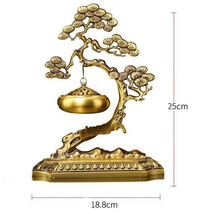 純銅迎客松弔香炉禅懸垂炉香薫炉置物_画像6