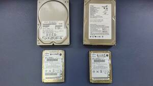 2.5インチ　2台　3.5インチ　2台　IDE接続　HDD　中古　Fujitsu　Seagate　他　ジャンク