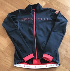 【新品同様】CASTELLI カステリ FONDO フォンド　ジャージー FZ／Lサイズ、長袖サイクルジャージ、フリース素材