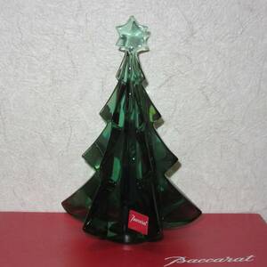 * baccarat. Christmas tree * green * unused exhibition goods * boxed * cheap prompt decision *