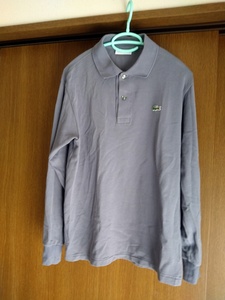 【中古】ラコステ LACOSTE 長袖 ポロシャツ FR4 グレー系