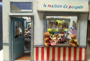 ドールハウス ミニチュア おもちゃ屋さん la maison de poupee フランスアンティーク dollhouse miniature teddy bear 電気付き